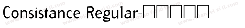 Consistance Regular字体转换